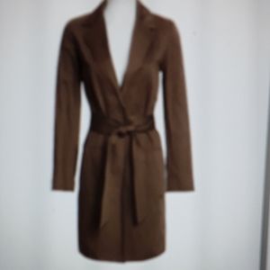 Brushed Cotton Wrap Coat